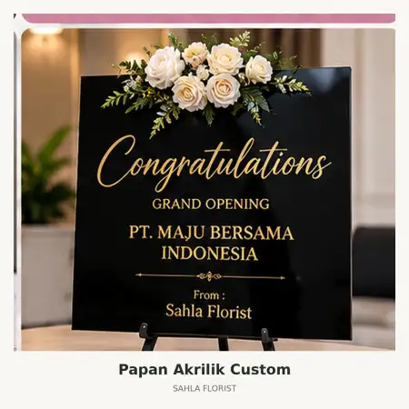 Papan Bunga Akrilik Buol